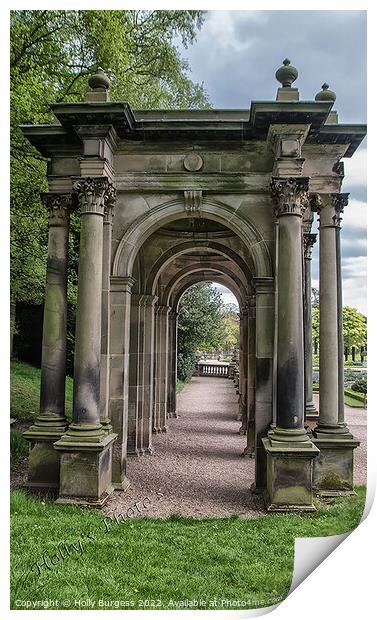 Enchanting Italian Archway at Trentham Gardens Print by Holly Burgess