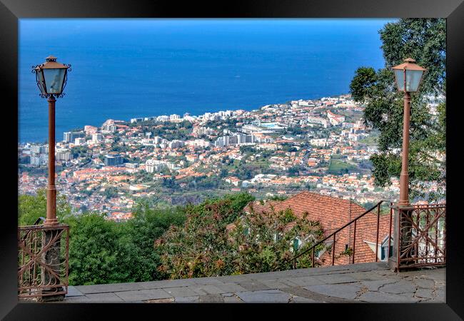 View to Funchal from Monte. Framed Print by David Birchall