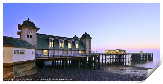 Penarth Pier at the Break of Dawn. Print by Philip Veale