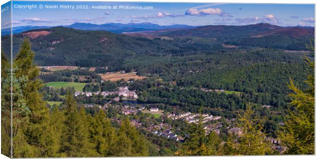 A view from Birnam Hill, Perthshire Canvas Print by Navin Mistry