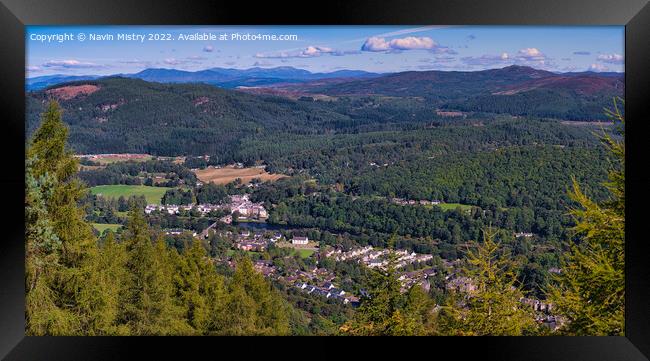 A view from Birnam Hill, Perthshire Framed Print by Navin Mistry