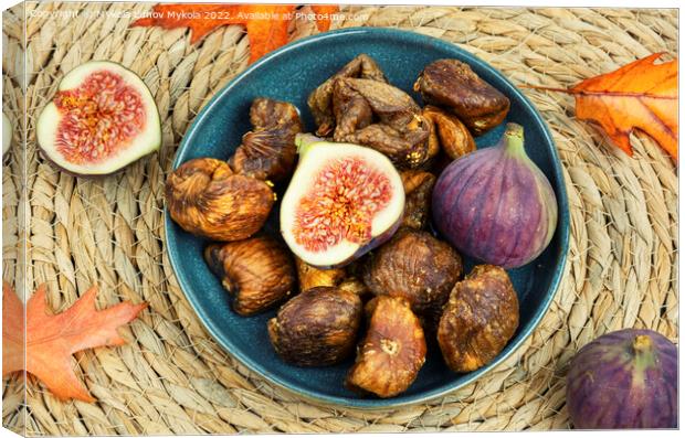 Dried and fresh figs, candied figs Canvas Print by Mykola Lunov Mykola