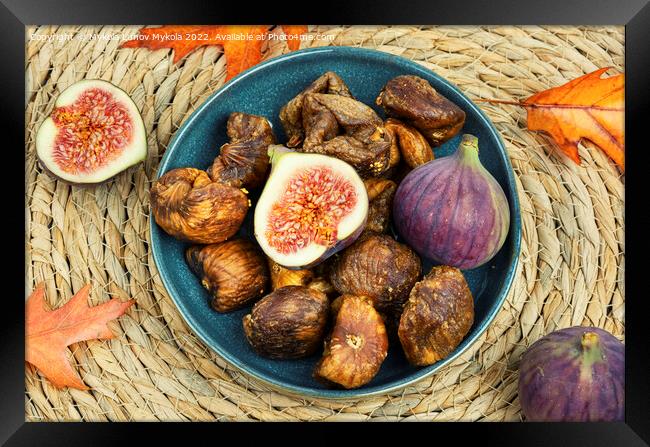 Dried and fresh figs, candied figs Framed Print by Mykola Lunov Mykola
