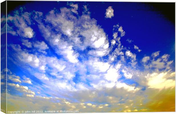 cloud formations Canvas Print by john hill