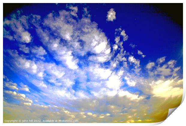 cloud formations Print by john hill
