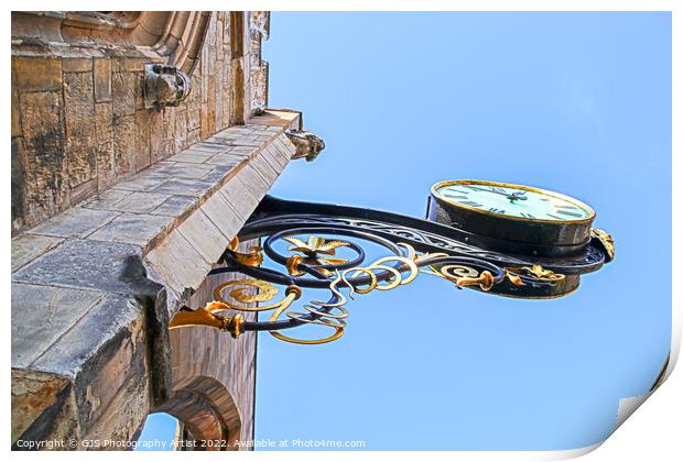 St Martin's Clock and Faces Print by GJS Photography Artist