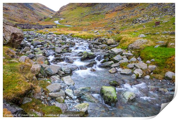 Honnister Pass Print by David Hare