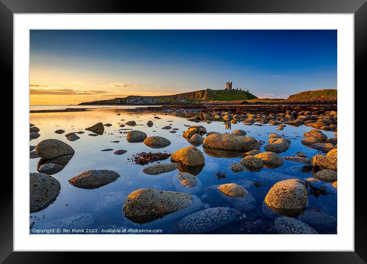Dunstanburgh Castle, Northumberland Framed Mounted Print by Jim Monk