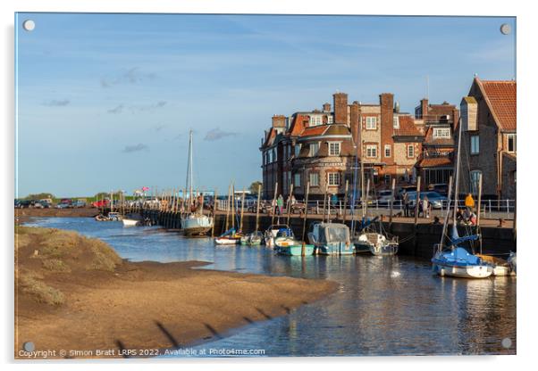 Blakeney quay harbour in Norfolk low tide Acrylic by Simon Bratt LRPS