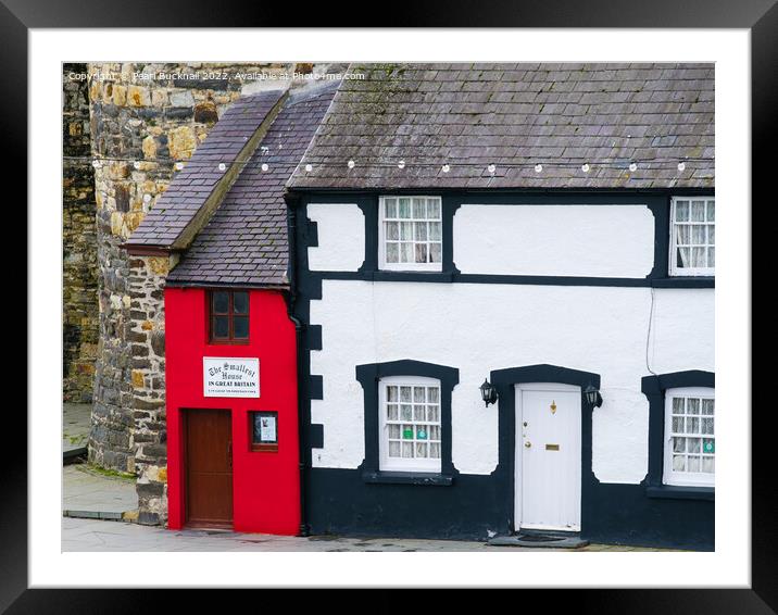 Smallest House Conwy Quay Framed Mounted Print by Pearl Bucknall