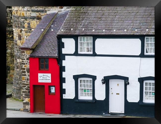 Smallest House Conwy Quay Framed Print by Pearl Bucknall
