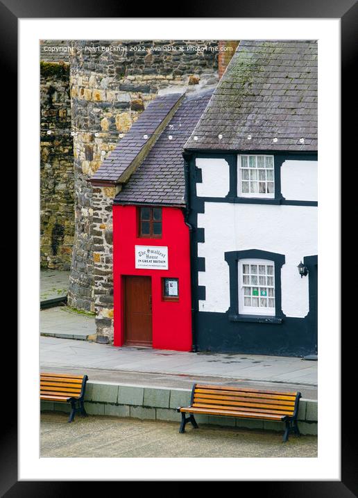 Smallest House Conwy Quay Wales Framed Mounted Print by Pearl Bucknall