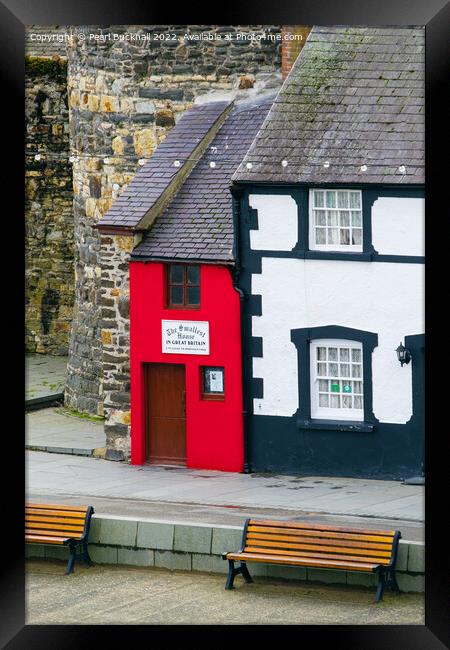 Smallest House Conwy Quay Wales Framed Print by Pearl Bucknall