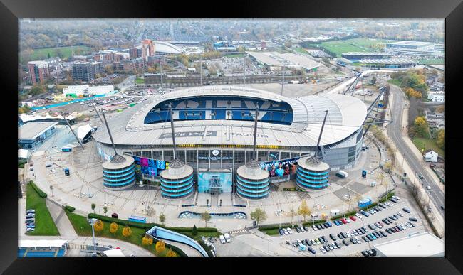 Etihad Stadium From The Air Framed Print by Apollo Aerial Photography
