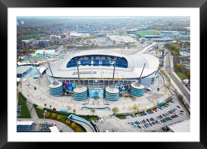 Etihad Stadium From The Air  Framed Mounted Print by Apollo Aerial Photography