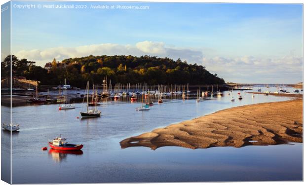 Conwy Harbour on the River Wales Coast Canvas Print by Pearl Bucknall
