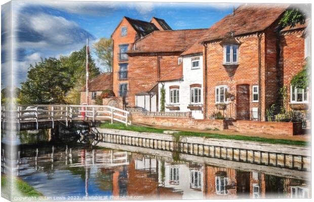 Riverside Haven in Historic Newbury Canvas Print by Ian Lewis