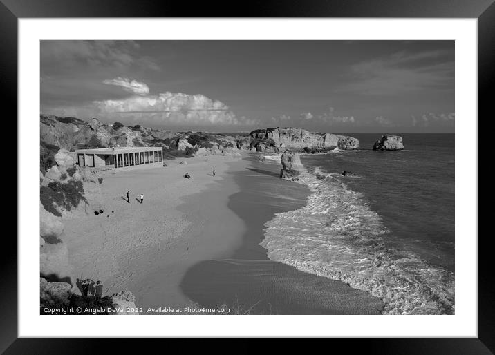 Sao Rafael Beach Overview - Albufeira Framed Mounted Print by Angelo DeVal