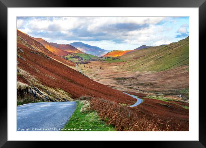 Newlands Pass Framed Mounted Print by David Hare
