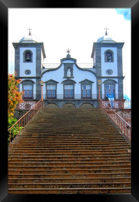 The Church of Our Lady of Monte, Funchal. Framed Print by David Birchall