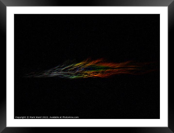 Rainbow Angel Cloud Framed Mounted Print by Mark Ward