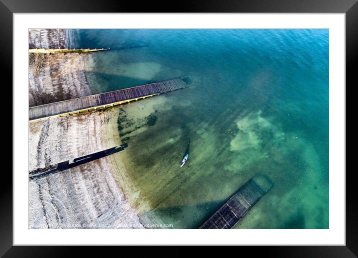 Morning Paddle Framed Mounted Print by Evolution Drone