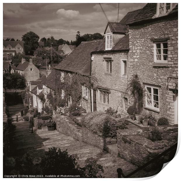 Tetbury, The Chipping Steps Print by Chris Rose
