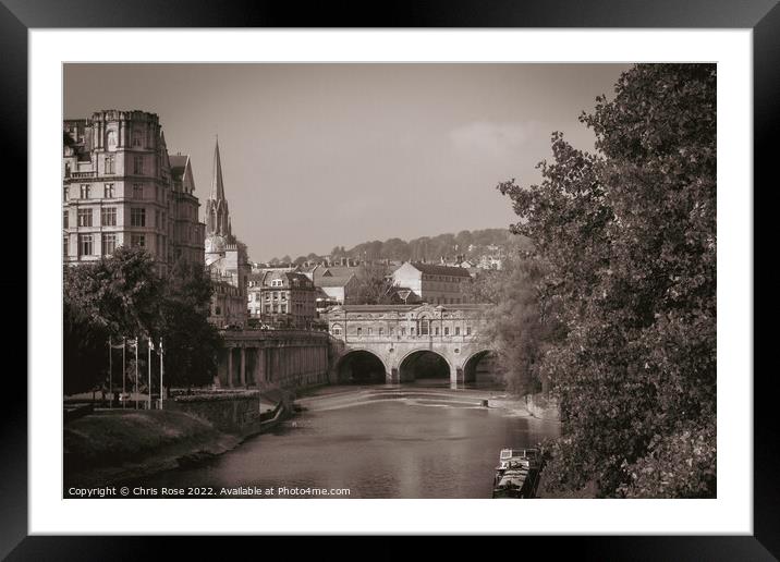 Bath, River Avon and Pulteney Bridge Framed Mounted Print by Chris Rose