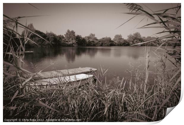 Tranquil lake Print by Chris Rose