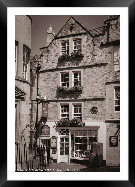 Bath, Sally Lunns tea shop Framed Mounted Print by Chris Rose