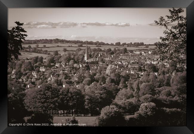 Painswick countryside Framed Print by Chris Rose