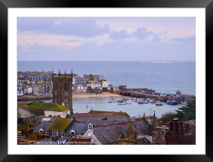 Enchanting View of St Ives Framed Mounted Print by Beryl Curran