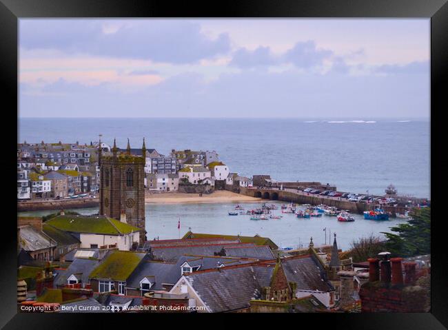 Enchanting View of St Ives Framed Print by Beryl Curran