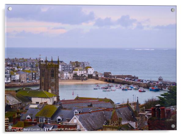 Enchanting View of St Ives Acrylic by Beryl Curran