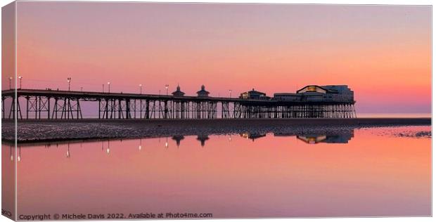 North Pier, Twilight Reflections Canvas Print by Michele Davis
