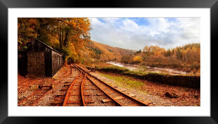 George & Charlotte Copper Mine Train Track Framed Mounted Print by Maggie McCall