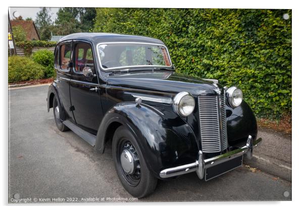 1939 Austin 10 classic car Acrylic by Kevin Hellon