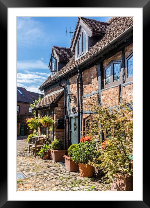 Cottages in Old Aylesbury, Buckinghamshire, England Framed Mounted Print by Kevin Hellon