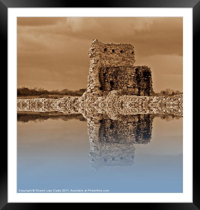 ruins reflected Framed Mounted Print by Sharon Lisa Clarke