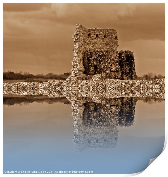 ruins reflected Print by Sharon Lisa Clarke