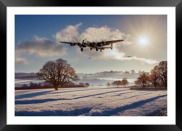 Lancaster Winters Chill Framed Mounted Print by J Biggadike