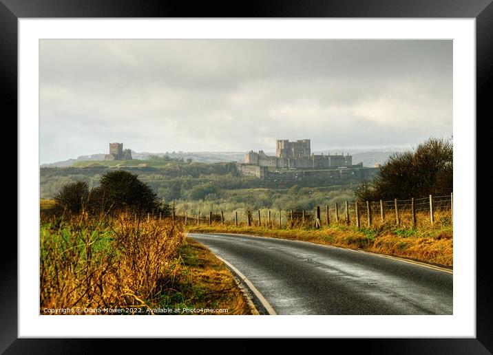 Dover Castle Mist Framed Mounted Print by Diana Mower