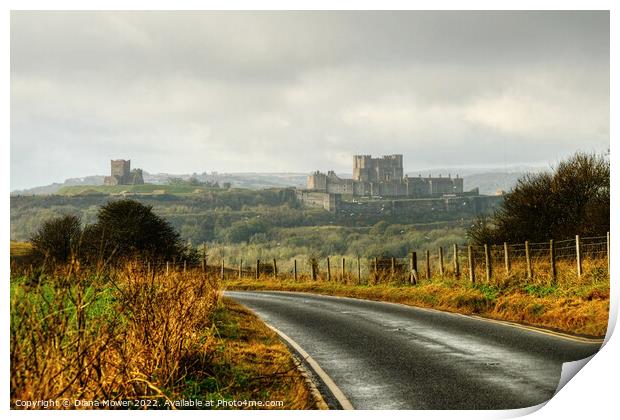 Dover Castle Mist Print by Diana Mower