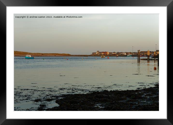 OUT TO THE SEA Framed Mounted Print by andrew saxton