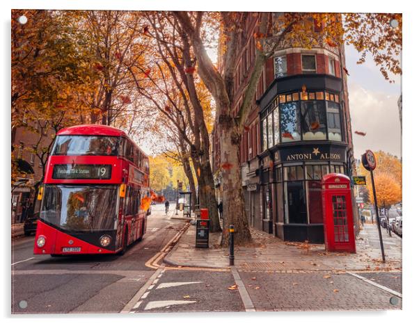 Autumn in London Acrylic by Andrew Scott