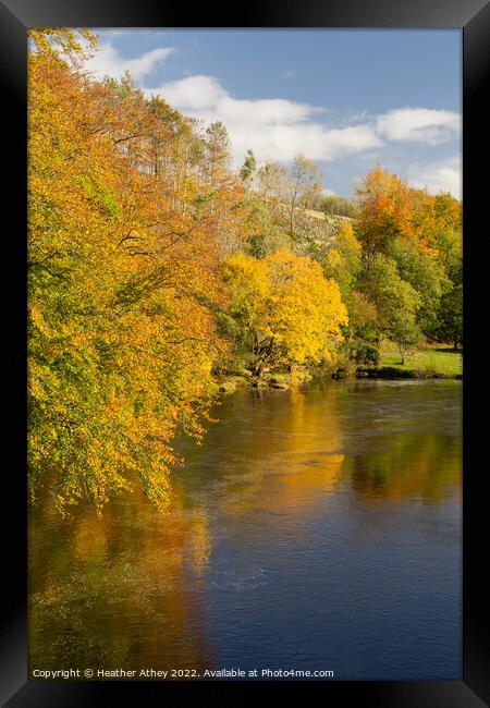 River South Tyne in autumn Framed Print by Heather Athey