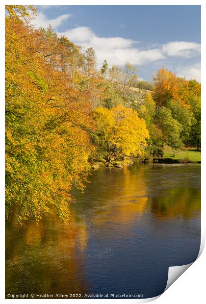 River South Tyne in autumn Print by Heather Athey
