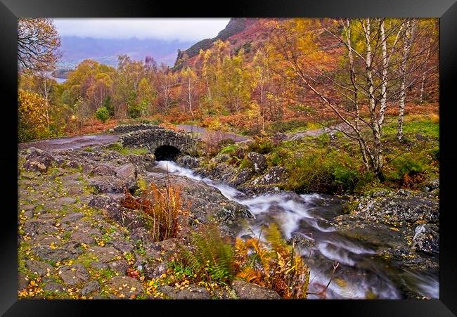 Autumn at Ashness Bridge Lake District Framed Print by Martyn Arnold