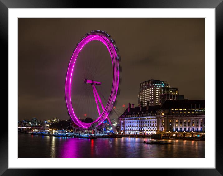 The London Eye Framed Mounted Print by Andrew Scott