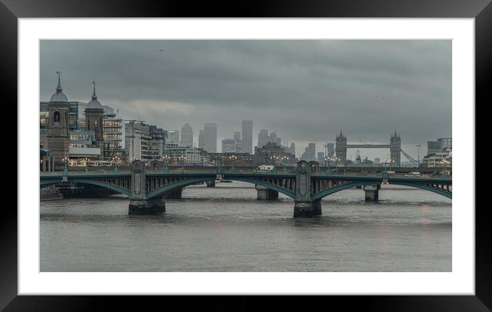 Thames views London Framed Mounted Print by Andrew Scott
